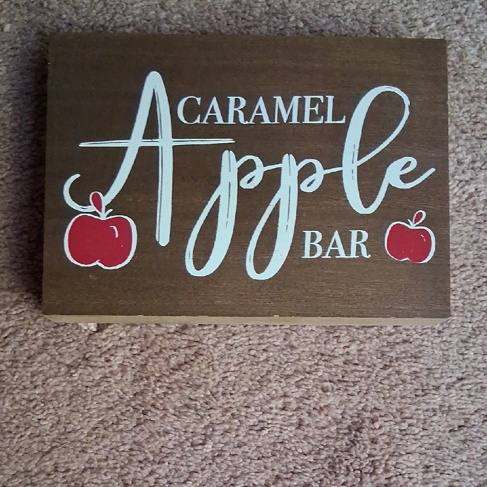 Target Brown and Red Caramel Apple Bar Sign
